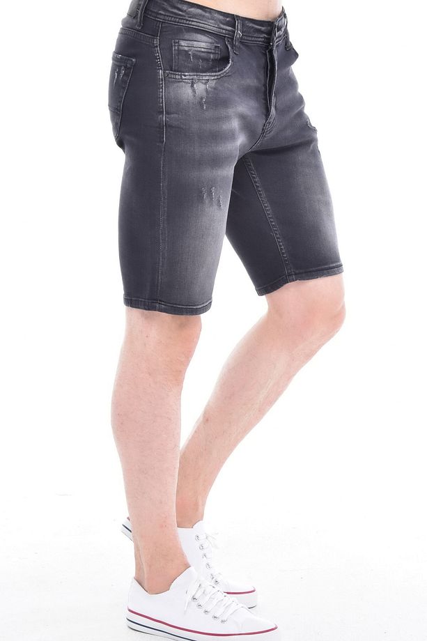 Erkek Kot Şort Slim Fit Jean Şort - C342 - 1