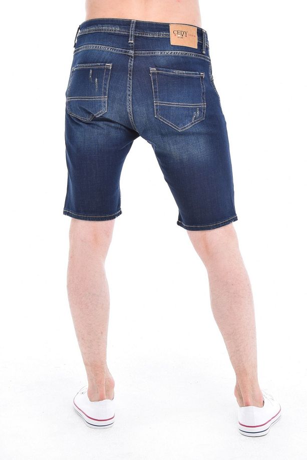 Erkek Kot Şort Slim Fit Jean Şort - C342 - 5