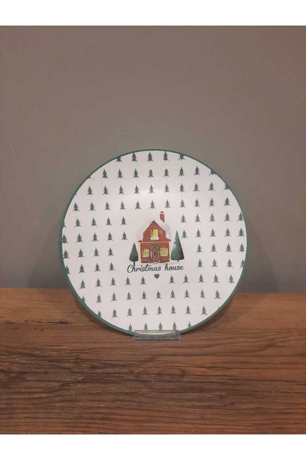 KERAMİKA SERVİS TABAĞI 26 CM 6 ADET YILBAŞI / NEW YEAR / NOEL - 4