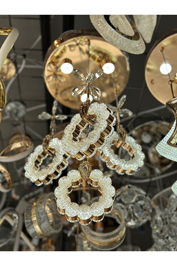 4 SARKIT PAPATYA LÜX LED AVİZE 2025 MODEL - 2