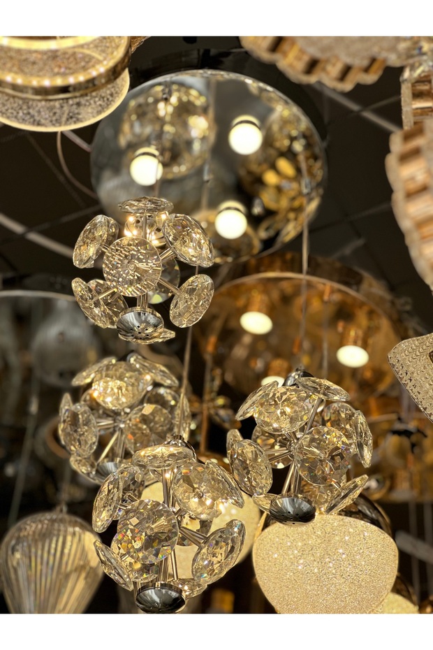 4 SARKIT KRİSTAL LÜX LED AVİZE 2025 MODEL - 5