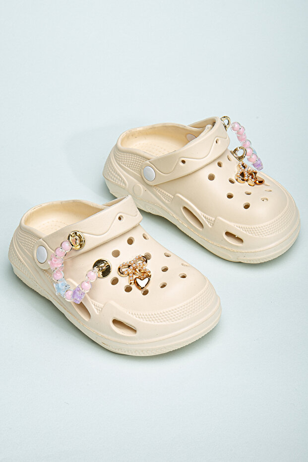 Chain Beaded Girls' Sandals-Slippers