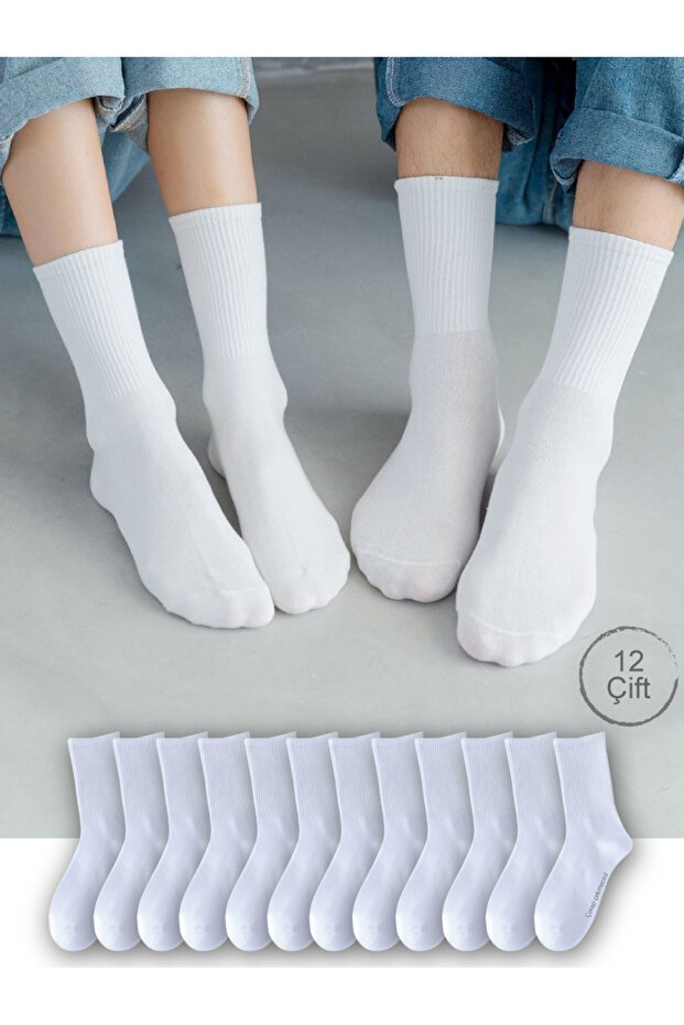 Tenis Çorap Beyaz 12'li - 1