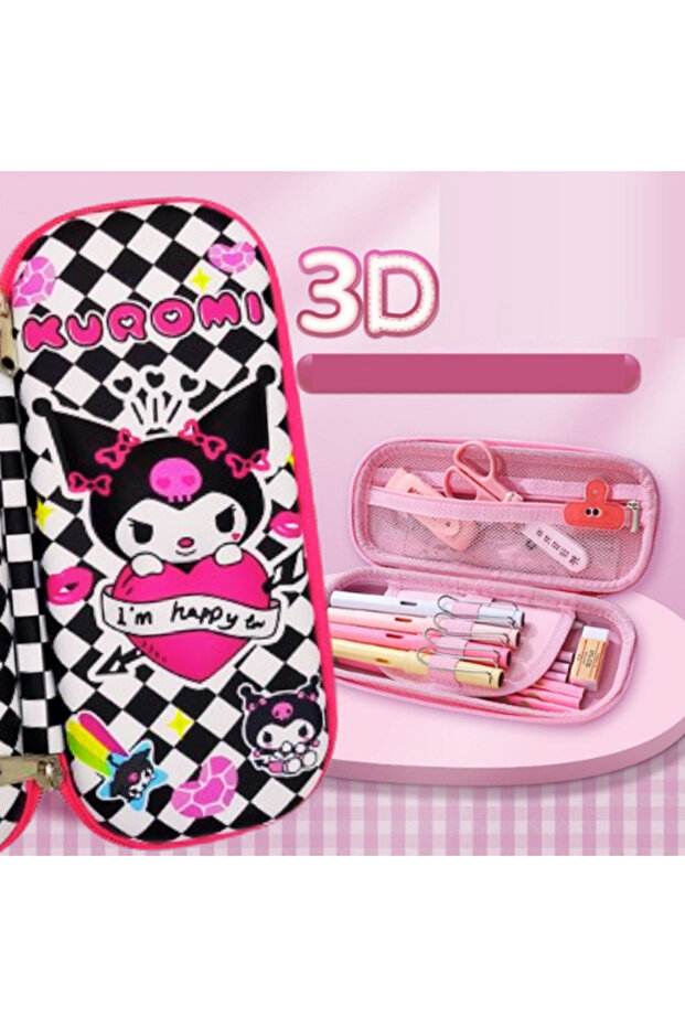 3D Multi-Purpose Pen Holder and Stationery Box, Pink, 22X10