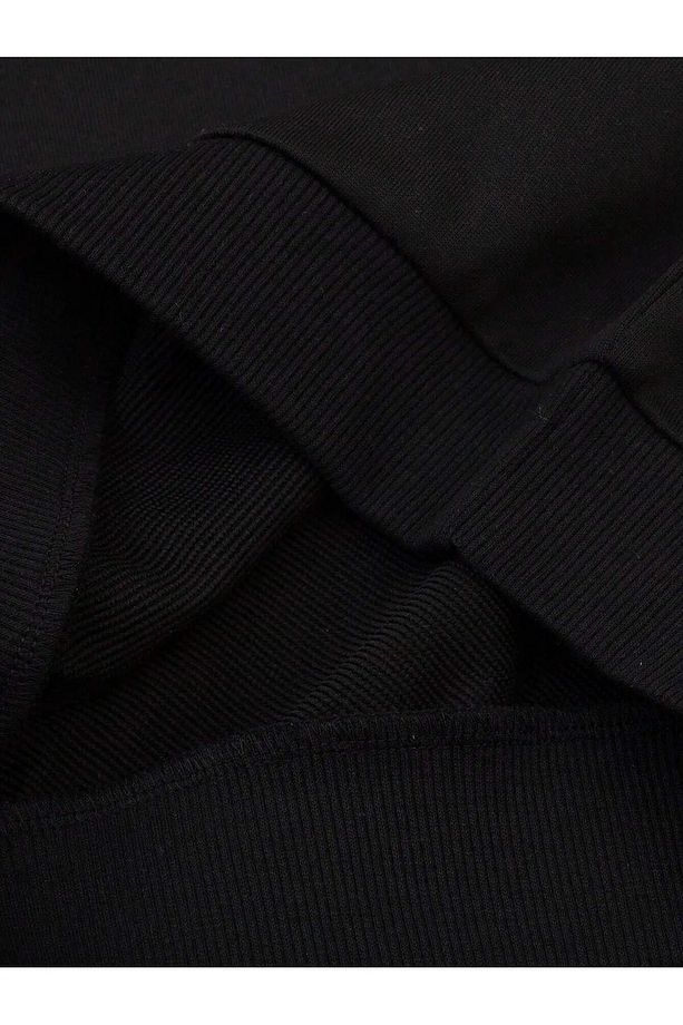Sweatshirt Eşofman Altı Jogger - Siyah Baskılı Alt Üst Eşofman Takımı Kapüşonlu - 3