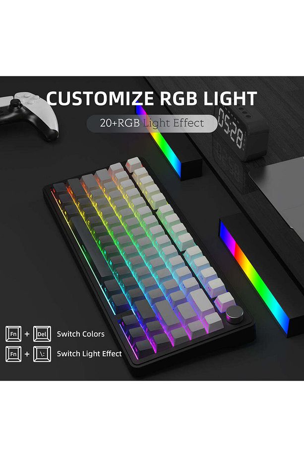 Attack Shark X85 2.4G Wireles/Bluetooth/USBC TriMode Gasket Kablosuz RGB Mekanik Klavye TÜRKÇE Q - 7