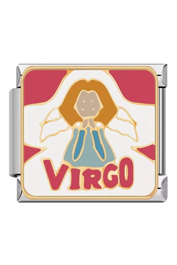 Steel Virgo Italian Charm Bracelet
