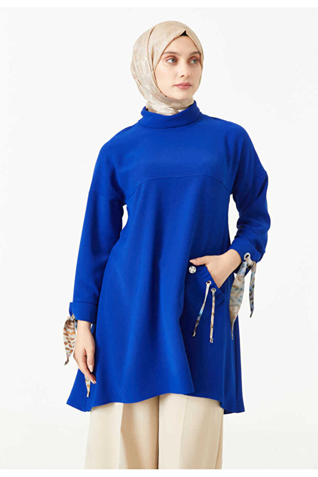 Fular Detaylı Tunik - 5