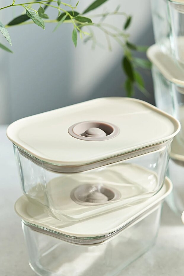 حاوية تخزين مستطيلة من فيكا سيلي 470 مل، بيج - 5