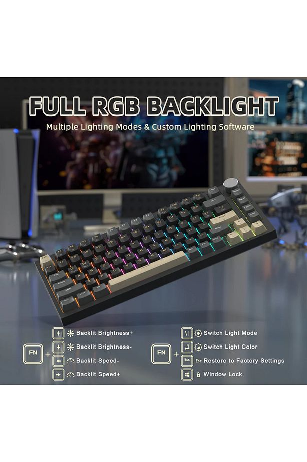 Attack Shark K85 Rapid Trigger Rgb Mekanik Klavye Türkçe Q - 6