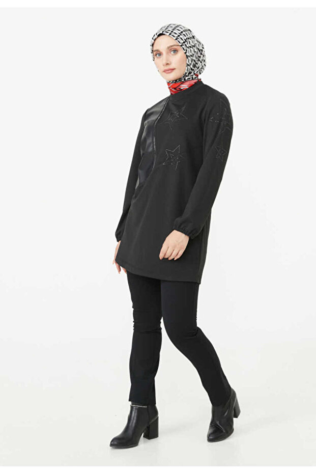 Deri Detaylı Tunik - 2