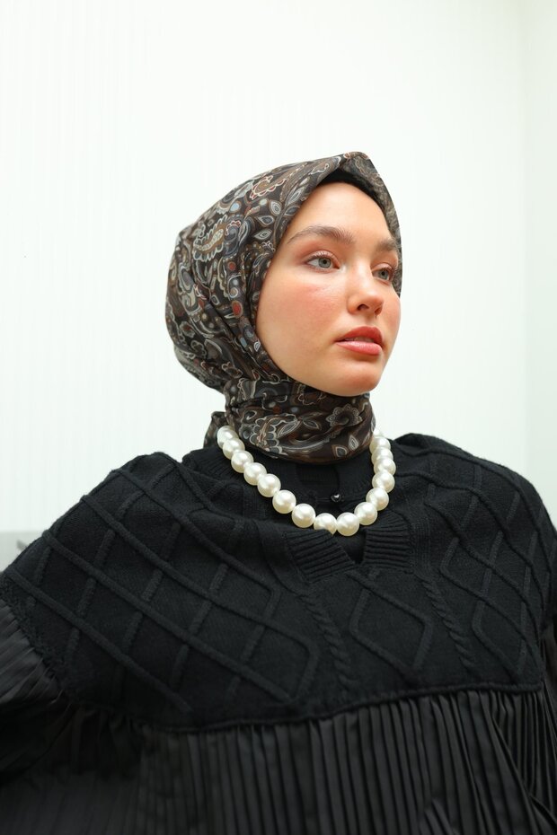 Figür Desen Soft Pamuk Eşarp - 3
