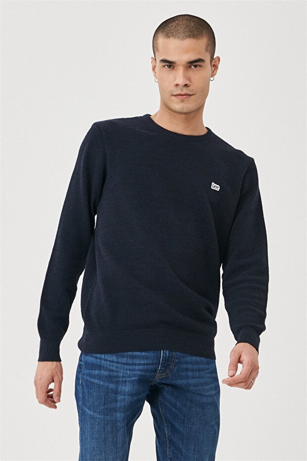 Balıkçı Yaka Triko Navy - 1