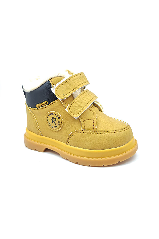 Unisex Bebe Çift Cırtlı Kürk Astar Anatomik Taban Comfort Cat Bot - 1