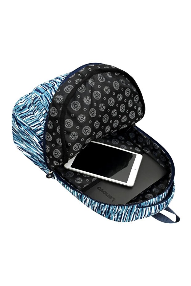 حقيبة ظهر فاخرة منقوشة للمدارس الثانوية والمتوسطة، حقيبة مدرسية منقوشة، هدية سلسلة مفاتيح قرد - 4