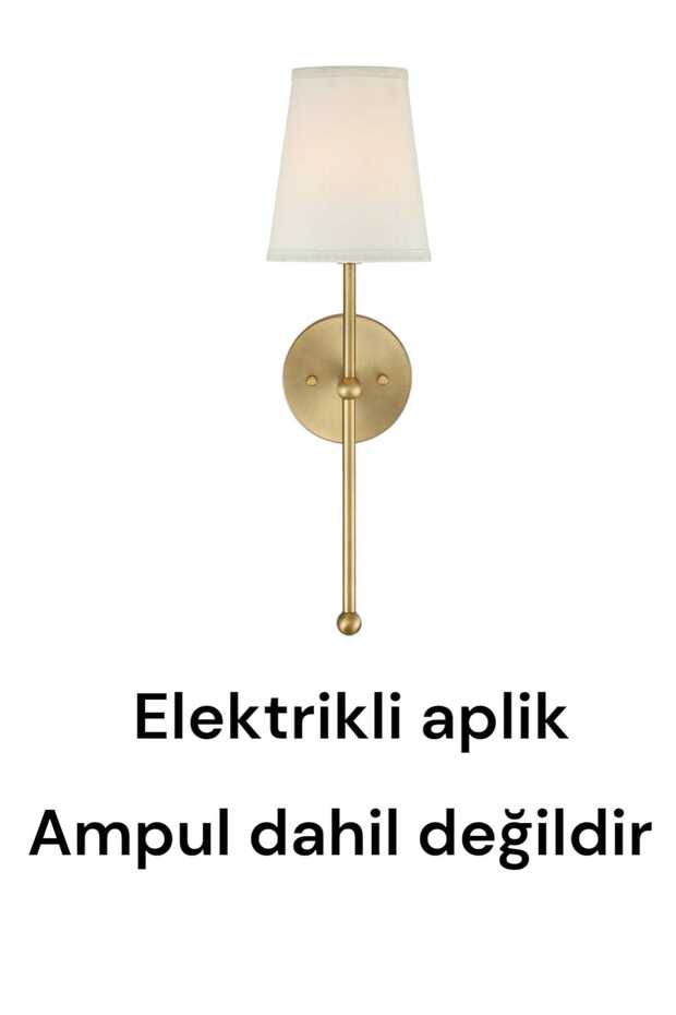 Pars Tekli Eskitme Aplik ( Krem Renk Abajurlu) - 2