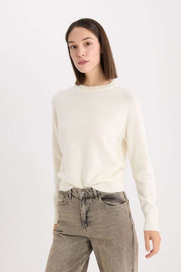 Regular Fit Bisiklet Yaka Basic Düz Soft Touch Yumuşak Triko Kazak D8678AX25SP - 4