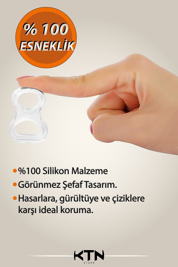 Kotan Silikon Kapı Stoperi 1 ADET Duvar Koruma Aparatı Çarpma Önleyici Elastik Kapı Kolu Stoperi - 4