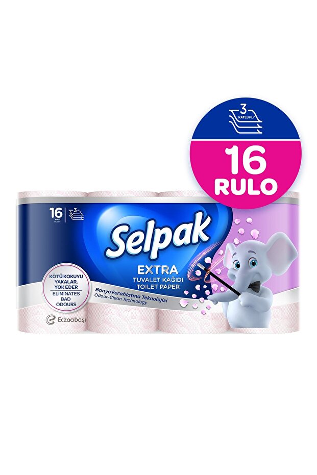 Extra Tuvalet Kağıdı Banyo Ferahlatma 16'lı X 2 PAKET (32 Rulo) - 1