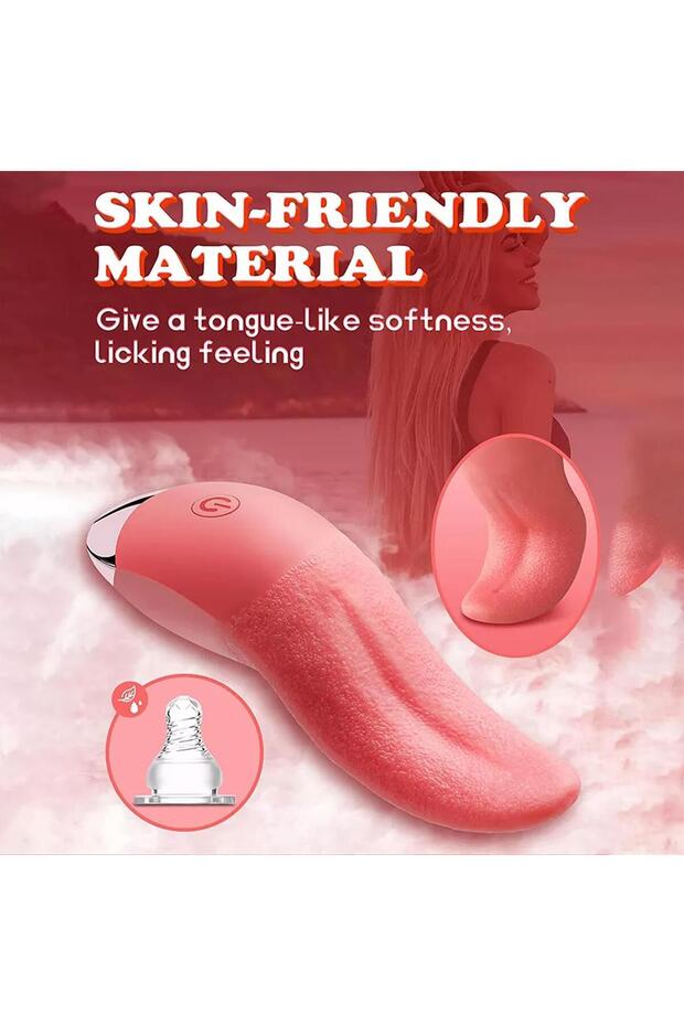 Gerçekçi Dil Vibratör Pembe - 4