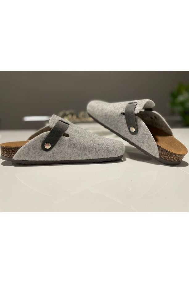 Anatomik Unisex Sabo Mantar Tabanlı Yün Keçe Terlik - 2