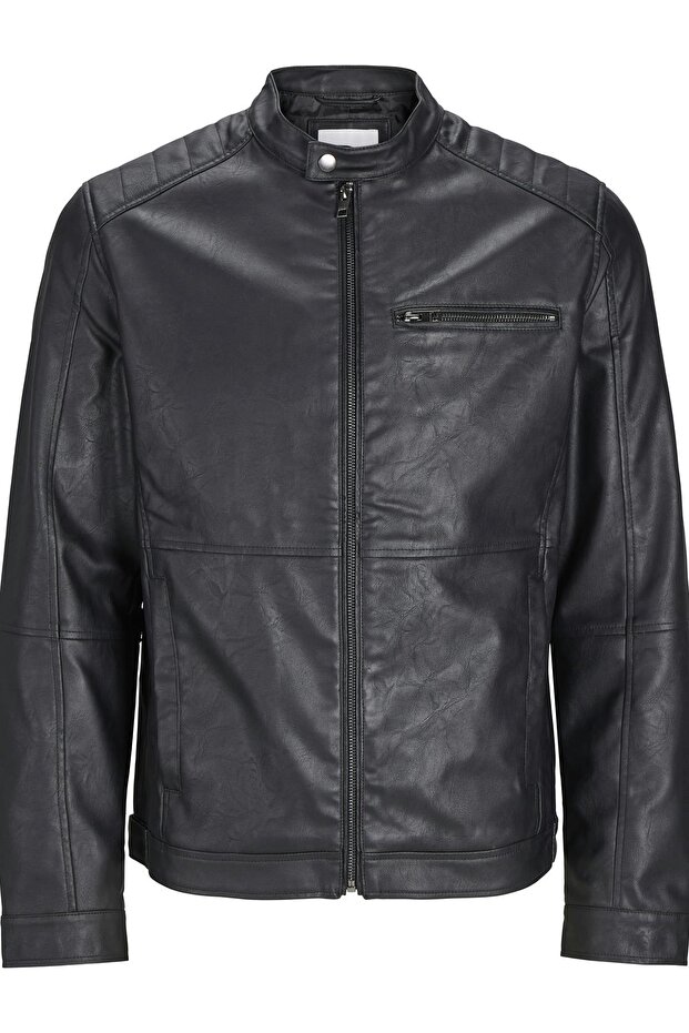 JJEDYLAN PU BIKER JACKET NOOS - 2