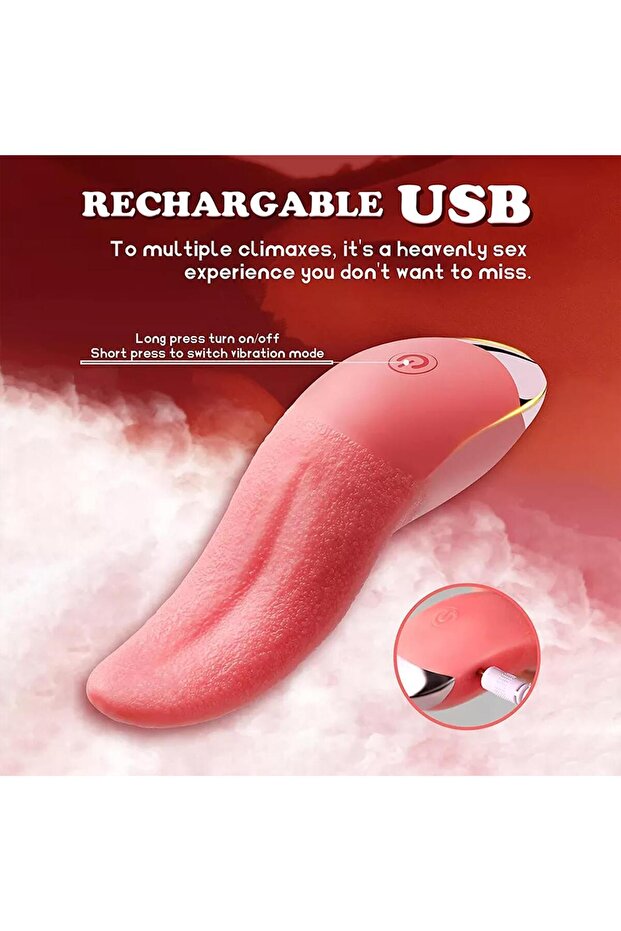 Gerçekçi Dil Vibratör Pembe - 6