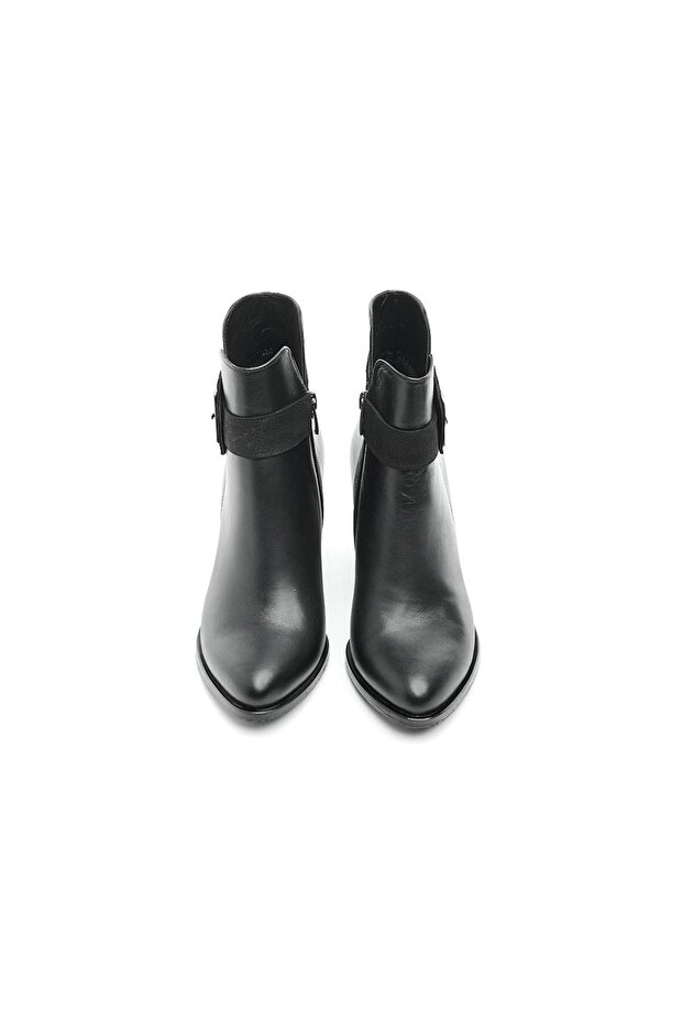 Hakiki Deri Fermuarlı Kadın Bot - 3