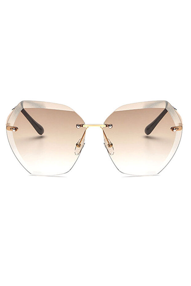 Polygonal Irregular Large Frame Sunglasses - 1