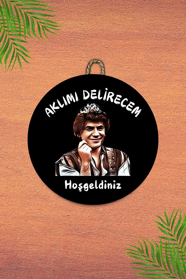 Dijital Baskı Siyah, Prens,Aklımı Delirecem desenli Kapı süsü, Duvar Süsü - 4