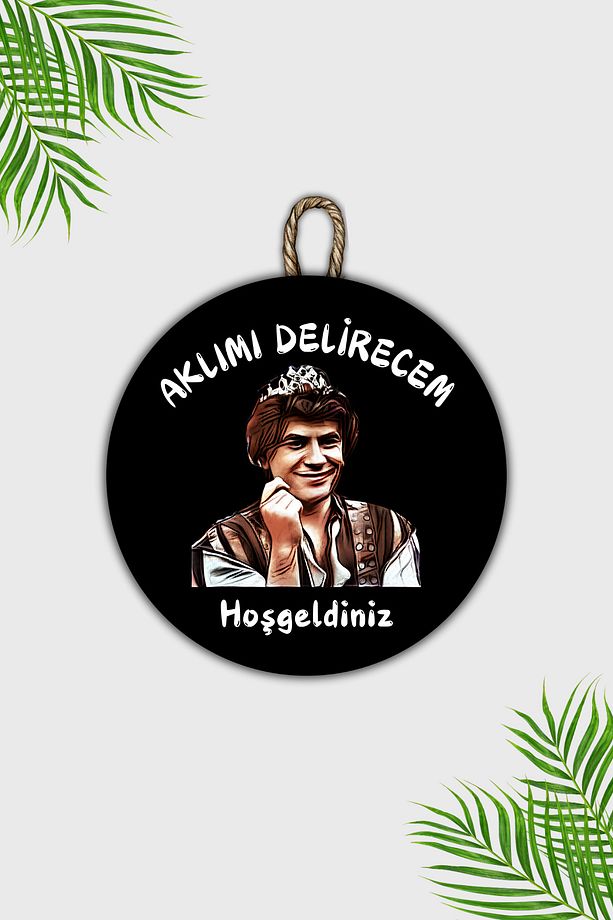 Dijital Baskı Siyah, Prens,Aklımı Delirecem desenli Kapı süsü, Duvar Süsü - 2