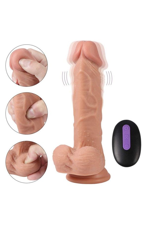 Ultra Soft Dokuda 21 Cm Uzunluğunda 10 Titreşim Fonskiyonlu Realistik Vibratör - 1
