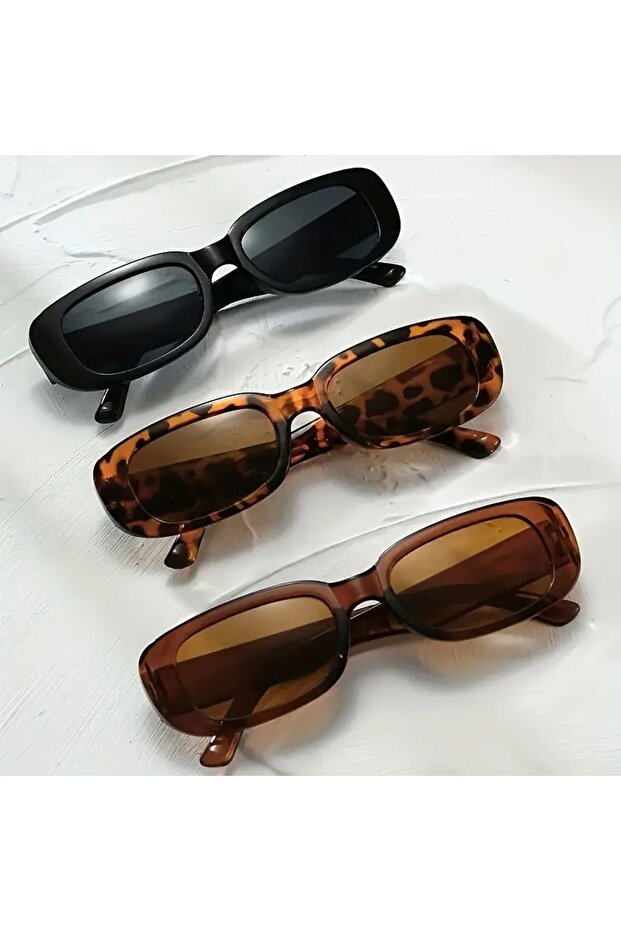 3'Lü Set   Moda Retro Gözlük - 5