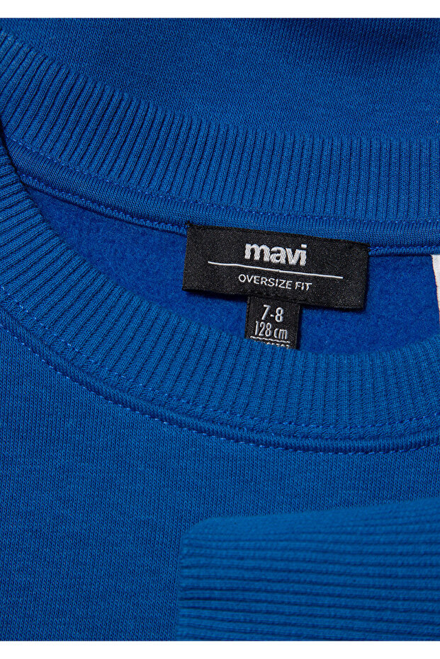 Bugs Bunny Baskılı Mavi Sweatshirt 6S10079-70894 - 4