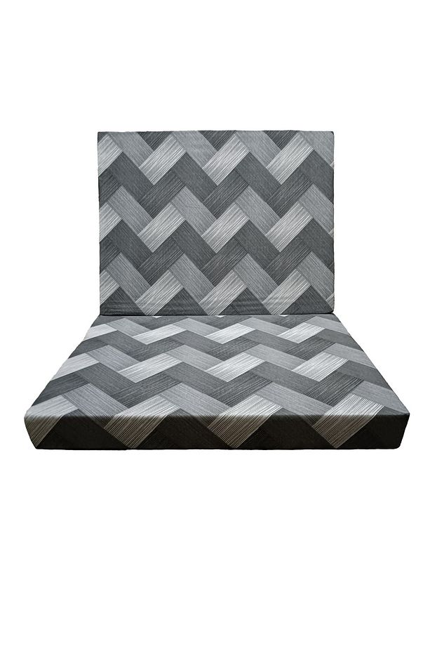 Katlanır Yer Yatağı Tek Kişilik Sünger Minder Yatak 70x180 X 6 CM GRİ KALIN SÜNGER  GRİ ÇİZGİLİ - 3