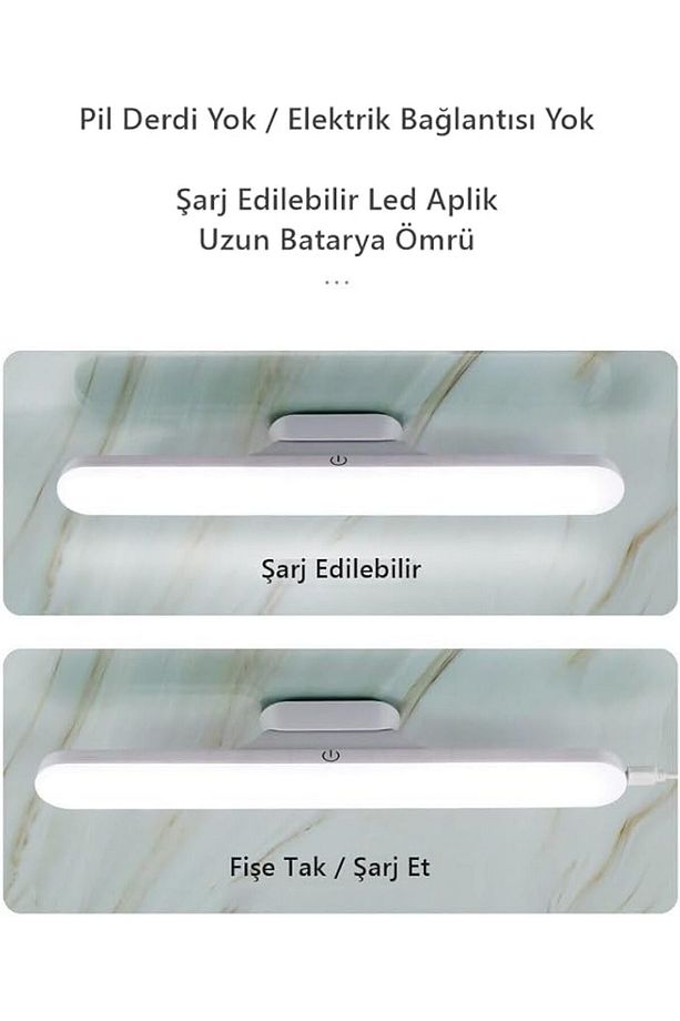 Mıknatıslı Şarj Edilebilir 3 Renkli Duvar Apliği - 5