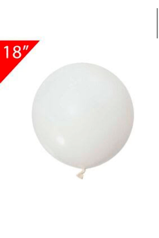 Kalisan 18 Inch Jumbo White Balloon - 3 Pieces