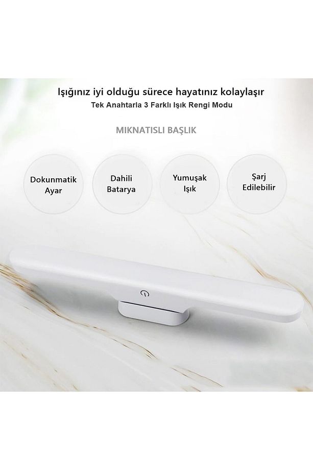 Mıknatıslı Şarj Edilebilir 3 Renkli Duvar Apliği - 4