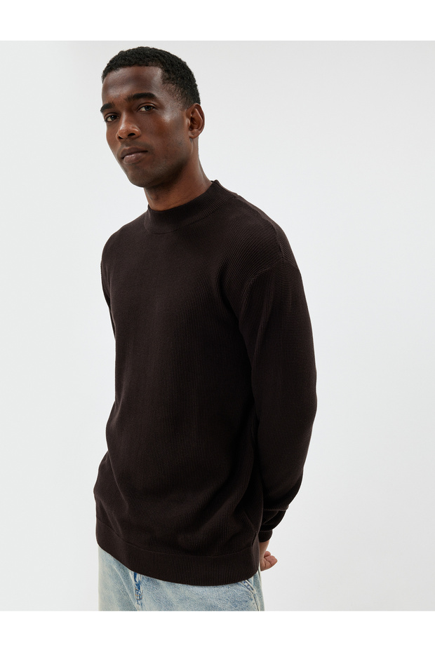 Half Turtleneck Sweater Knitwear Basic Cotton