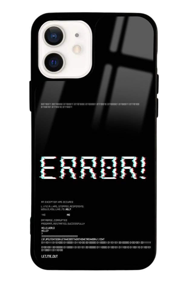 Glossy Phone Case with iPhone 12 Error Design
