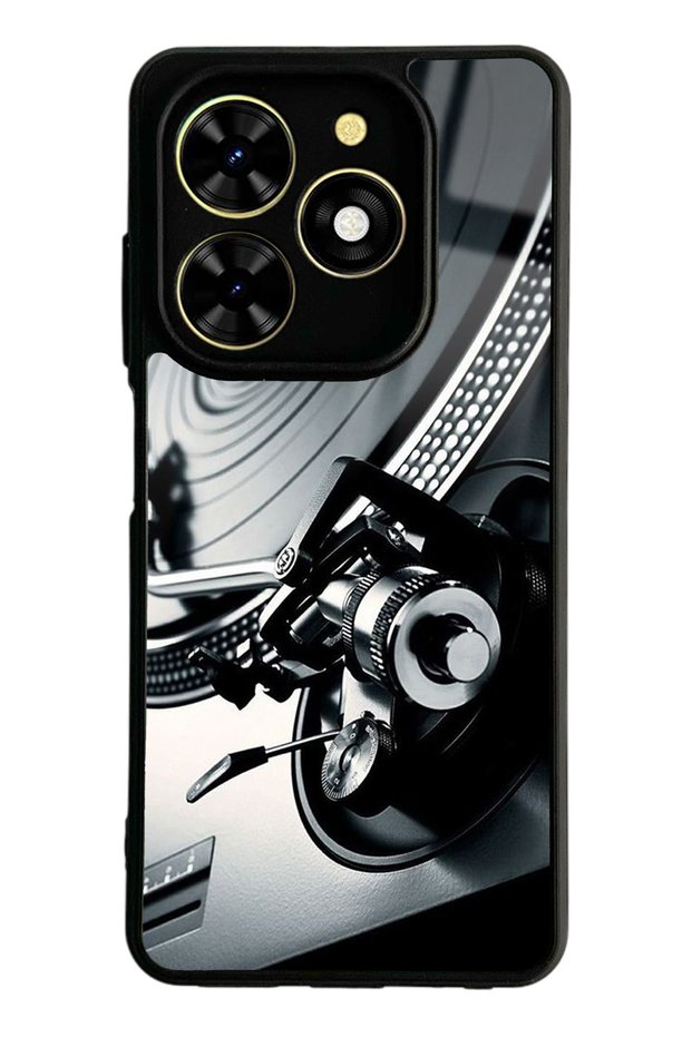 Tecno Spark Go 2024 Glossy Phone Case with Record Players Design