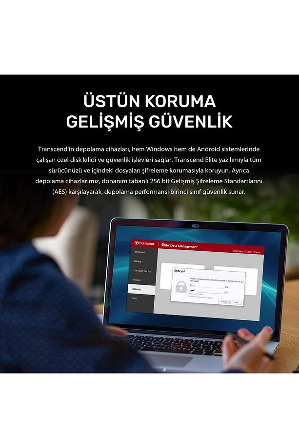 TS1TESD410C 1TB USB/Type-C 20Gbps 2000/2000MB/s Taşınabilir Harici SSD - 8