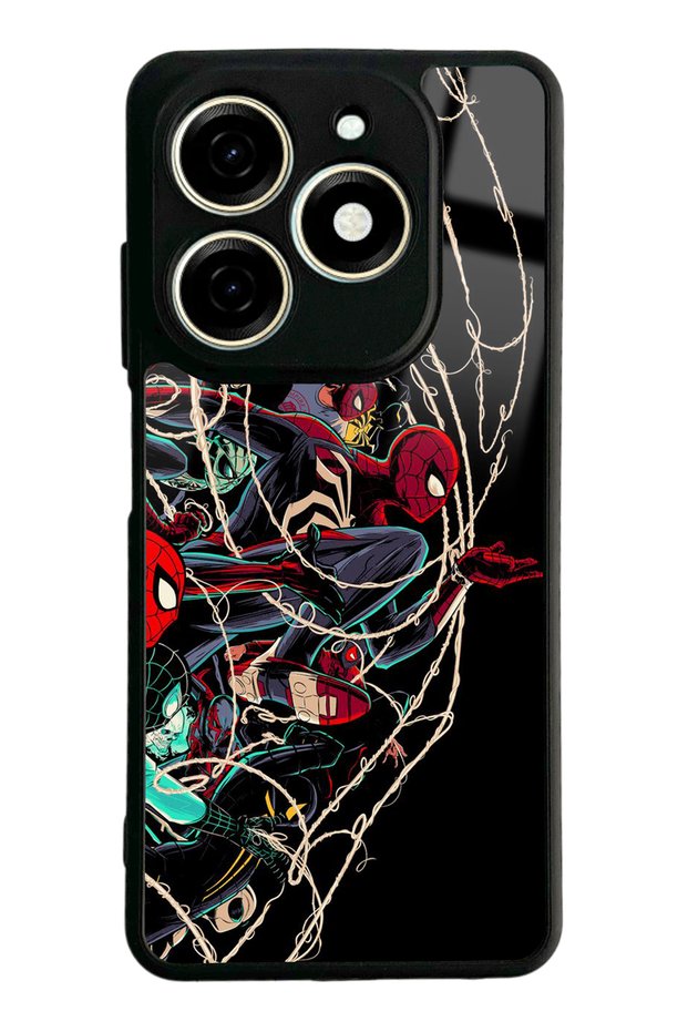 غلاف هاتف لامع بتصميم Spider Earth لهاتف Tecno Spark 20C