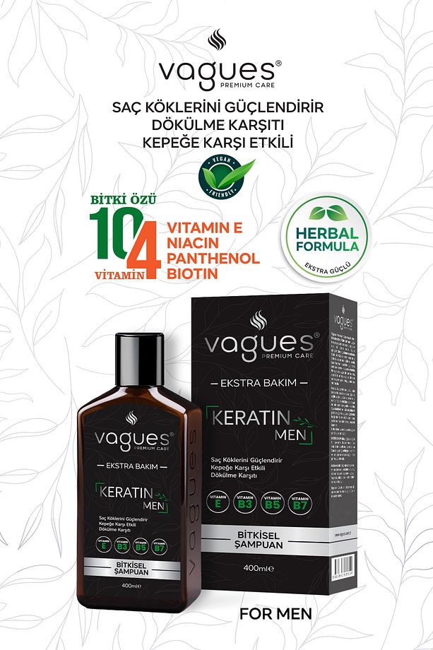 Bitkisel Şampuan Aile Seti / Keratin Volume şampuan + Keratim Men Şampuan Extra Saç Bakımı - 6