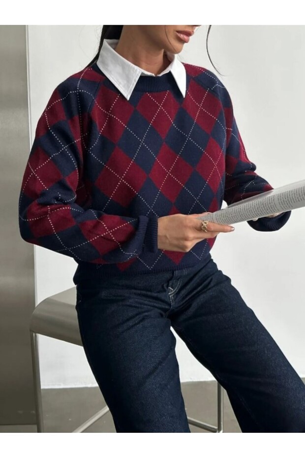 Women's Patterned Knit Sweater