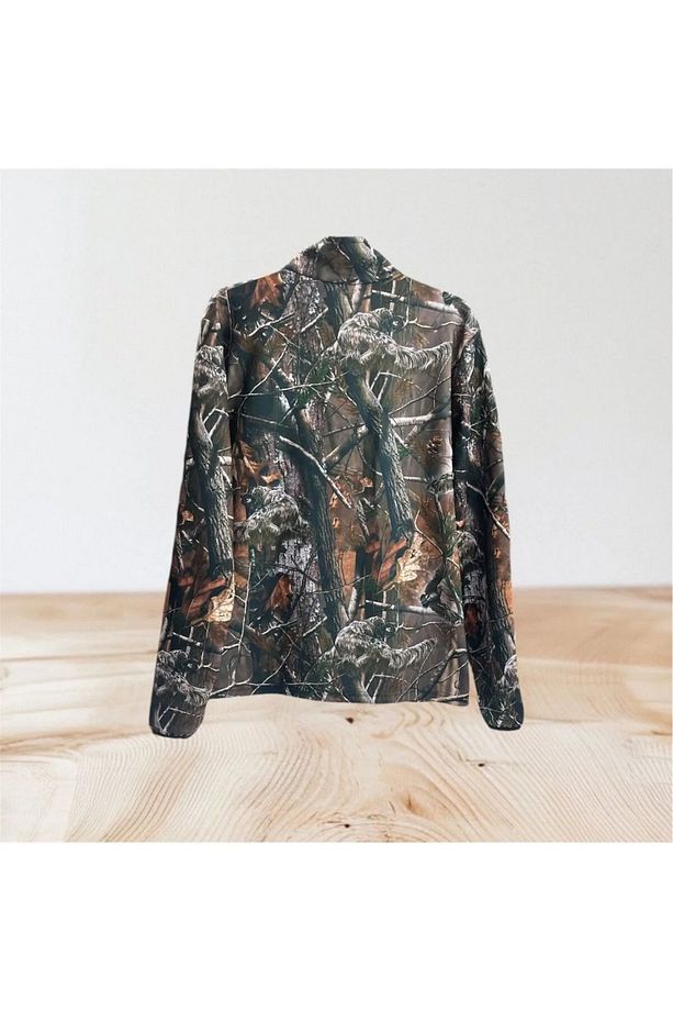 Kamuflaj Orman Desenli Baskılı Avcı Sweatshirt - 2