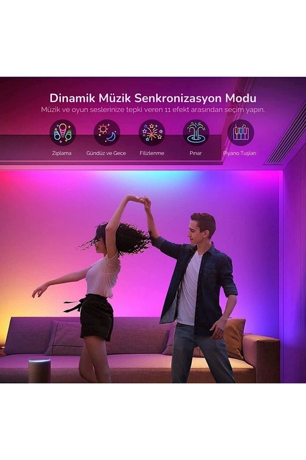 Rgbıc Basic Led Şerit, H618a3d1 Wifi Bt, Alexa, Google Asst. Destekli - 5 Metre - 6