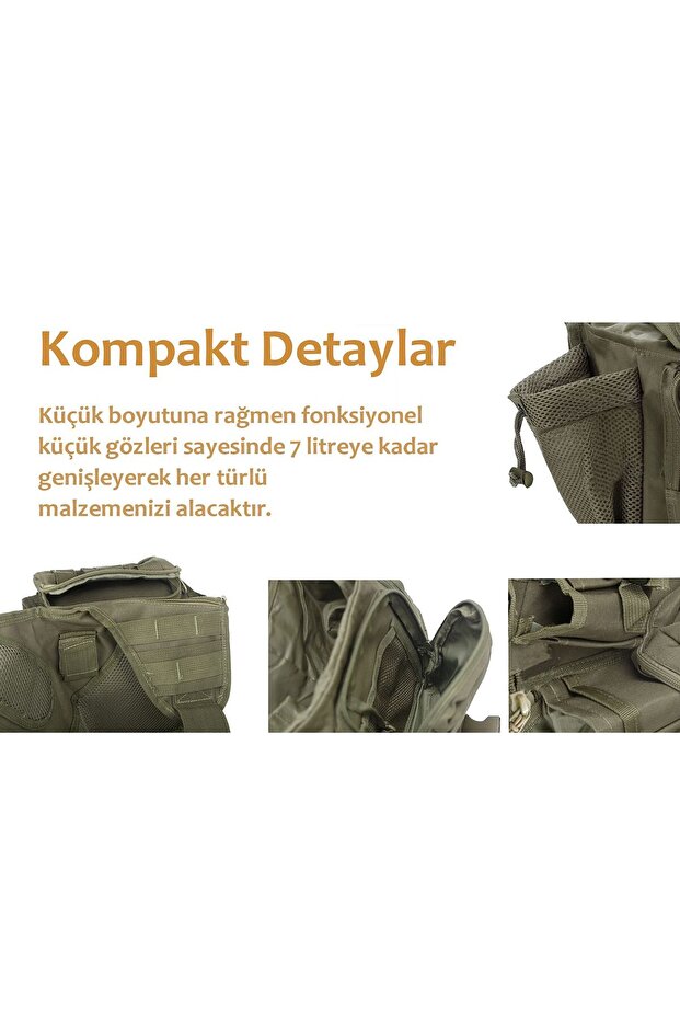 Geantă de umăr verde kaki - 5