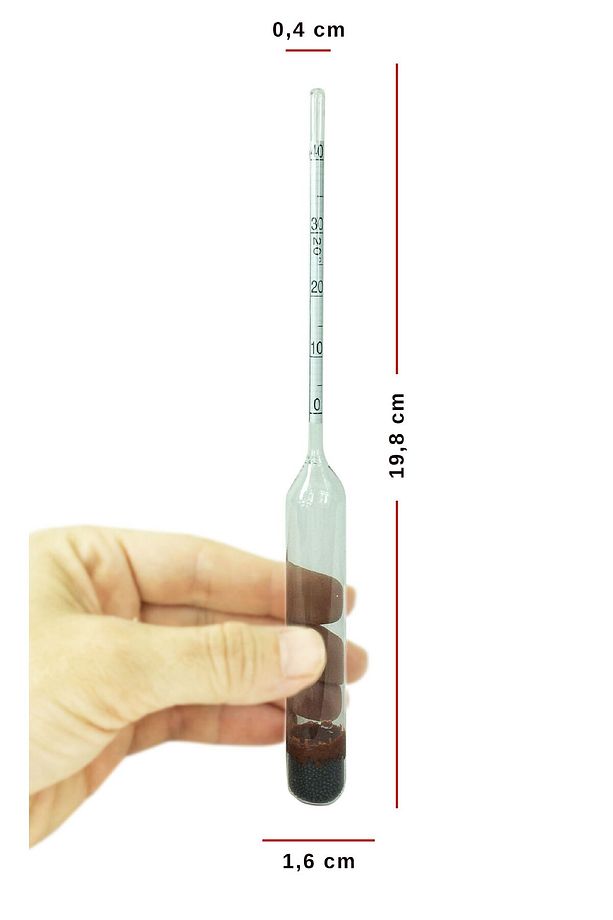 0-40 Etil Alkol Alkolmetre Ve 100ml Plastik Mezür Seti - 2