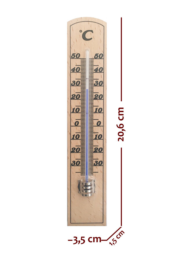 Tahta Duvar Termometresi - 2